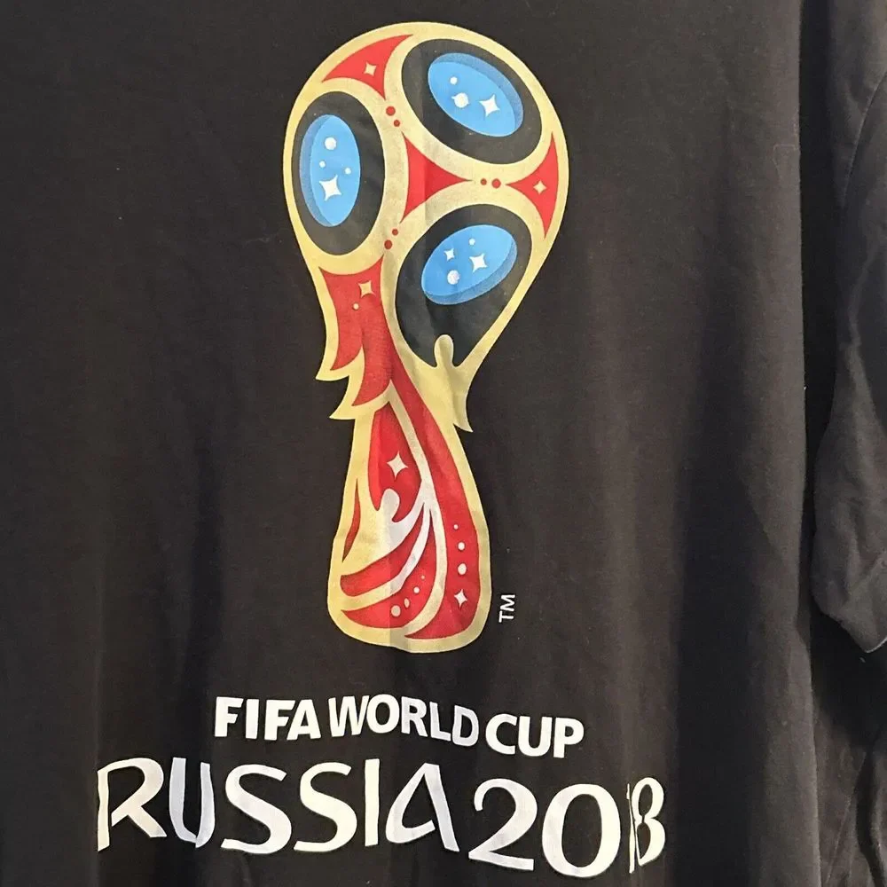 Adidas FIFA World Cup Russia 2018‎ Black T-Shirt Men's 2XL